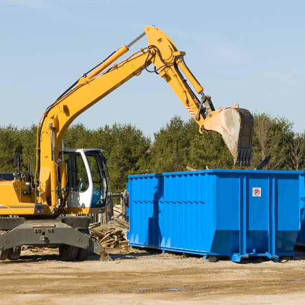 what are the rental fees for a residential dumpster in Green